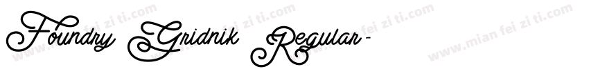 Foundry Gridnik Regular字体转换